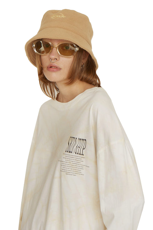 CYCLE FLEECE HAT -BEIGE- *Last1